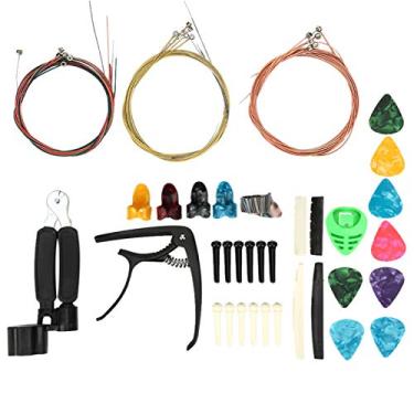 Imagem de Ferramenta de dedilhação de guitarra, substituição de troca de guitarra, kit de troca de cordas de guitarra, com capo de cordas para kit de acessórios de guitarra úteis para casa Amantes da