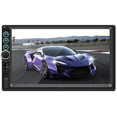 Imagem de Reprodutor de vídeo estéreo de carro de 7 polegadas HD 1024 * 600 duplo din, tela de toque estéreo de carro com suporte de controle remoto FM espelho link câmera traseira