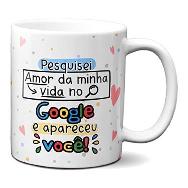 Imagem de Caneca Flork Meme Namorados Pesquisei no Google Apreceu Você (Branca)
