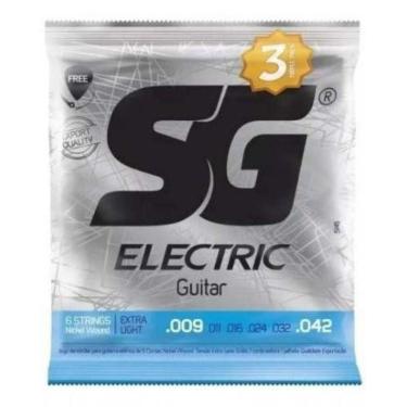 Imagem de Kit com 3 Encordoamento Para Guitarra Sg 009