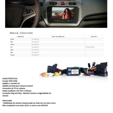 Imagem de Desbloqueio de Multimídia Faaftech FT-VF-GMLAN para Chevrolet GM S10 Onix Prisma Cobalt Spin Tracker