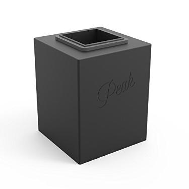 Imagem de W&P Bandeja de molde de gelo de silicone com tampa protetora | Carvão | Cubos de gelo fáceis de remover | Silicone premium de grau alimentício | Pode ser lavada na lava-louças, livre de BPA