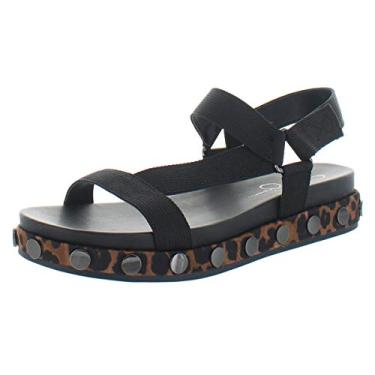 Imagem de Jessica Simpson Sandálias femininas casuais com motivo de animal Perie, Cinta preta, 6.5