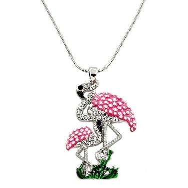 Imagem de Falari Colar com pingente de animal strass cristal r dio polido, Cristal