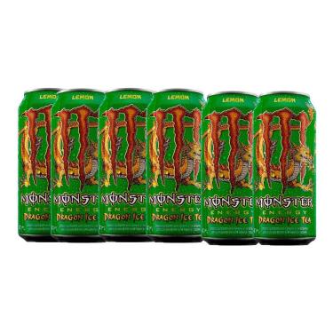 Imagem de Kit 6 Energético Monster Energy Dragon Ice Tea Lemon 473ml