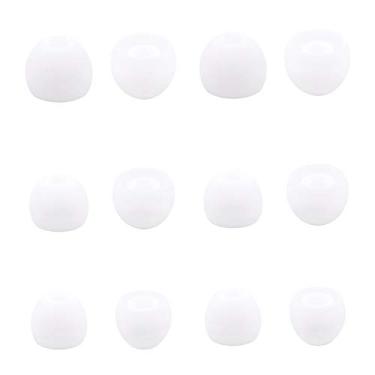 Imagem de ALXCD Fones de ouvido para fones de ouvido T10, P/M/G, 6 pares de pontas de silicone de substituição, adequado para fone de ouvido Senso Anker T10, branco