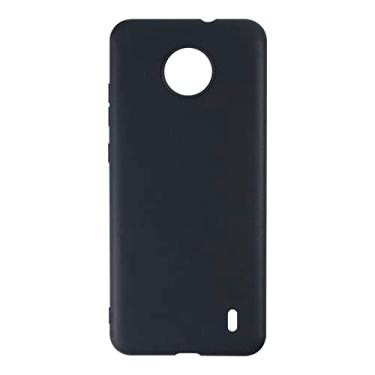 Imagem de Capa para Nokia C20, capa traseira de TPU macio à prova de choque silicone bumper anti-impressões digitais capa protetora de corpo inteiro para Nokia C10 (16,52 cm) (preto)