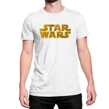 Imagem de Camiseta T-Shirt Star Wars Logo Corroída Oxidada Algodão - Mecca