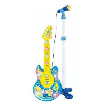 Imagem de Guitarra Com Microfone Pedestal Infantil - Importway