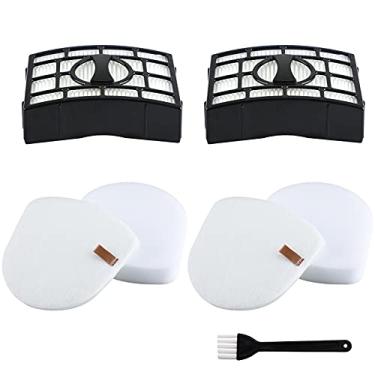 Imagem de VIEWALL Filtro de substituição para Shark ZU560 ZU561 ZU562 ZU572 UV650 UV725 ZU660 CU530 Rotator Navigator Zero-M Lift-Away Speed Aspirador vertical, peça XFFK560 XHEPA560, 2 HEPA, 2 kits de filtro