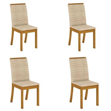 Imagem de Conjunto 4 Cadeiras Estofadas para Sala de Jantar Barrie