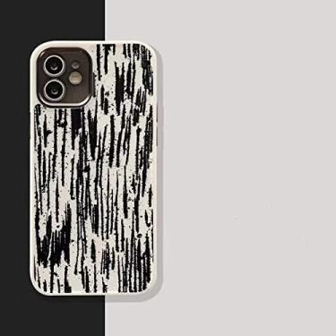 Imagem de Proteção da lente Matte Abstract Graffiti oft Silicon Phone Case para iPhone 12 Pro Max 7 8 Plus X XS XR 11 SE 2020 Capa, Branco, para iPhone XR