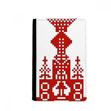 Imagem de Mosaico Edifício Rússia Country Elements Suporte de Passaporte Notecase Burse Carteira Capa Cartão Bolsa, Multicolor