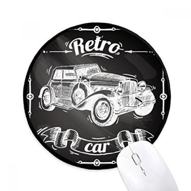 Imagem de DIYthinker Tapete de mouse clássico pintado à mão padrão desktop escritório tapete redondo para computador