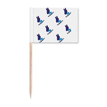 Imagem de Bandeira de palito azul com estampa da Democracia dos Estados Unidos Joe, marcador para decoração de festa