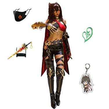 Imagem de Dehya Cosplay Outfits, Genshin Impact Costume Role Playing Halloween Conjunto de roupas de Natal