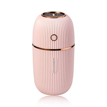 Imagem de REJOON umidificador M Umidificador 300ML Ultrassônico USB Aroma Difusor de Óleo Essencial Cor Romântica Lâmpada Noturna Umidificador Portátil Azul Marinho (Cor: Rosa)