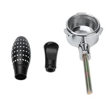 Imagem de Al?a de porta-filtro para m¨¢quina de caf¨¦ de 54 mm, acess¨®rios para al?a de m¨¢quina de caf¨¦ Porta-filtro sem fundo textura fosca Tigela de filtro fino Material de qualidade alimentar Al?a de liga