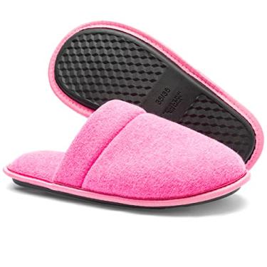 Imagem de Pantufa Chinelo de Quarto Tradicional Unissex Super Quentinho (37-38, Rosa)