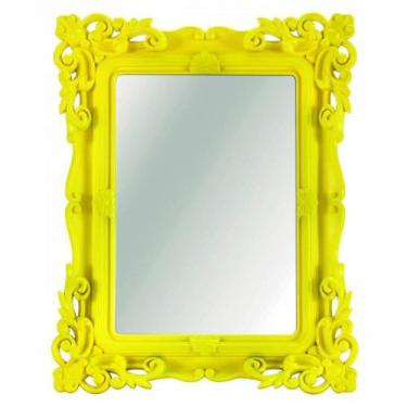 Imagem de Espelho Barrock Amarelo Decorativo 16,5X21cm 4040 Mart Collection