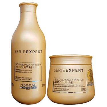 Imagem de KIT LOREAL ABSOLUT REPAIR GOLD SHAMPOO 300ML + MÁSCARA 250G