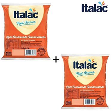 Imagem de Kit com 02 Bag Leite Condensado Semi Desnatado Italac 2,5kg