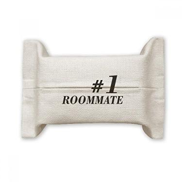 Imagem de Number.1 Roommate Suporte de cobertura de papel para lenços faciais de formatura Bolsa de linho de algodão