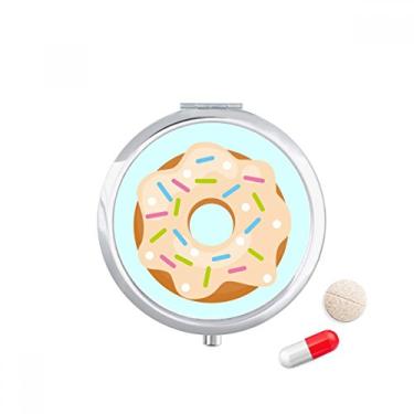Imagem de Porta-comprimidos de comida doce verde rosquinha para sobremesa caixa de armazenamento de remédios