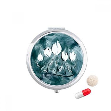 Imagem de Porta-comprimidos de tulipa pintado à mão para plantas de flores, caixa de armazenamento de remédios