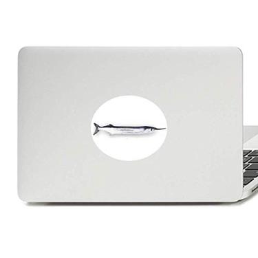 Imagem de Adesivo de notebook com emblema de vinil fino e fresco de peixe oceano