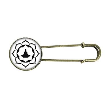 Imagem de Alfândega boneco de lótus simples padrão de ilustração retrô broche de metal joia