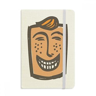 Imagem de Caderno com desenho abstrato da Laugh com capa dura em tecido oficial diário clássico