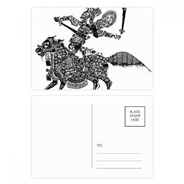 Imagem de Cartão postal feminino de ópera chinesa tradicional Shadow Play, cartão de felicitações de aniversário