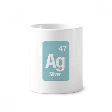Imagem de Ag Silver Suporte de caneta para escova de dentes de ciência com elemento químico