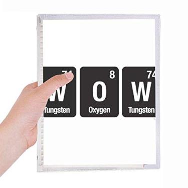 Imagem de Caderno de ciência com elemento químico incrível, folha solta, diário recarregável, papelaria