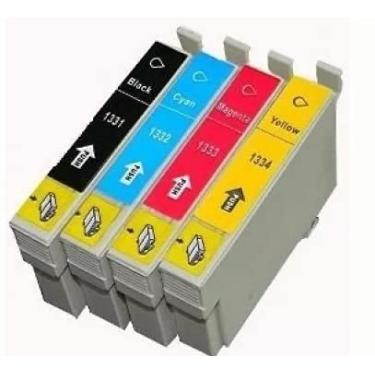 Imagem de KIT 4 CARTUCHO DE TINTA COMPATÍVEL T1331 T1332 T1333 T1334 T22 TX120 TX133|