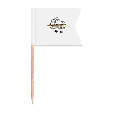 Imagem de Sinalizadores de palitos de sono com ramos de ovelhas para decoração de bolo de festa