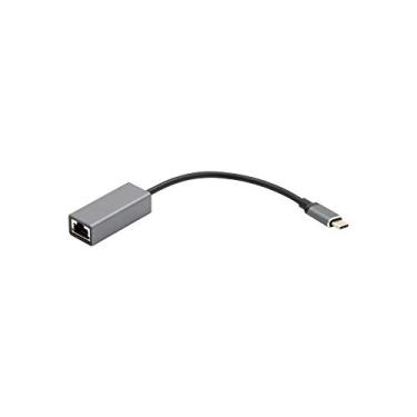 Imagem de VisionTek Adaptador USB-C para Ethernet 1 Gbps (M/F) (901358), cinza