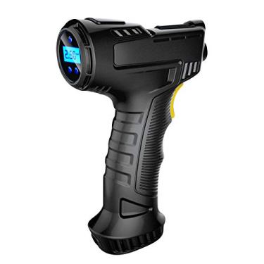 Imagem de Compressor de ar de carro sem fio 120W portátil USB recarregável inflador de pneu com visor digital medidor de pressão de bomba inflável Acessórios para carro