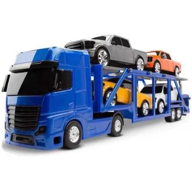Caminhão Carreta De Brinquedo Iveco Hi-way Tora De Madeira - R$ 57,5