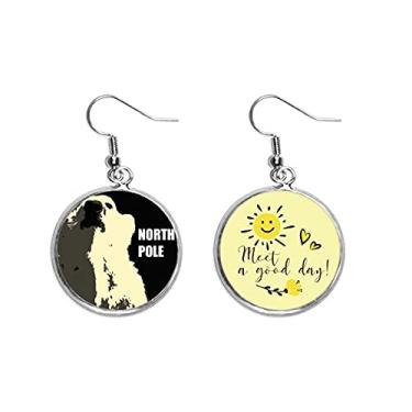 Imagem de Lindo cenário de turista Art Déco, presente, moderno, gota, sol, flor, brinco, bijuteria, moda