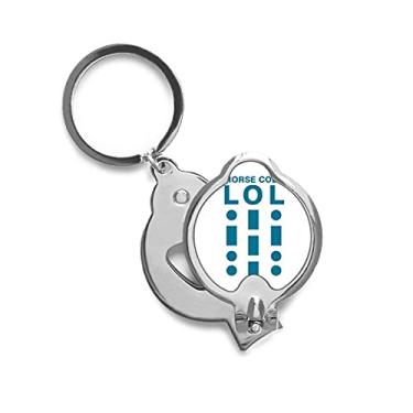 Imagem de Morse Code Laughter Line Expressions Cortador de unhas de dedo Tesoura Cortador de aço inoxidável