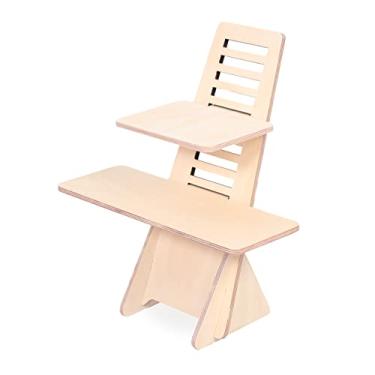 Imagem de Standing Desk Suporte Notebook Madeira Regulável Ergonomico