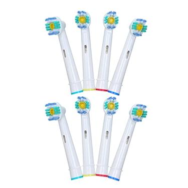 Imagem de 8 unidades de cabeças de escova de dentes de reposição compatíveis com cabeças de escova de dentes elétrica Oral B Braun Profional cabeças de escova