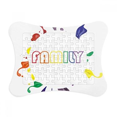 Imagem de LGBT Moldura de quebra-cabeça com bandeira de arco-íris para decoração de imagem