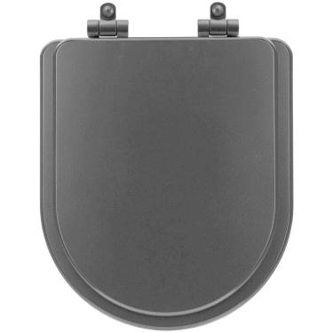 Imagem de Assento Sanitário Poliéster Soft Close Nexo Onix (Preto Fosco) para Vaso Roca com Ferragem Preta
