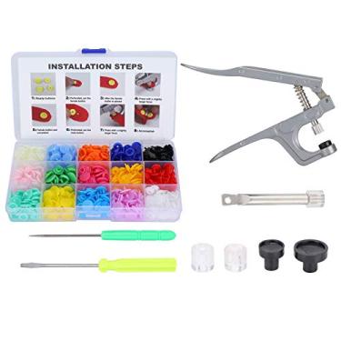 Imagem de Kit de Prendedor de Botão de Pressão, Botões de Encaixe de Resina Com Alicate de Fixação, Kit de Ferramentas de Pressão, Conjunto de Prendedores de Pressão de Costura de Cores