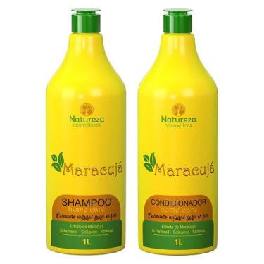 Imagem de Kit Shampoo E Condicionador Maracujá Nutri E Hidrata 1L - Natureza Cos
