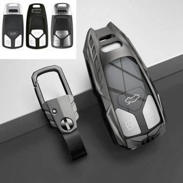 Imagem de LAVIYE Capa protetora da chave da liga de zinco do carro, para Audi A4 B9 A5 A6 8S 8W Q5 Q7 4M S4 S5 S7 TT TTS TFSI RS Acessórios