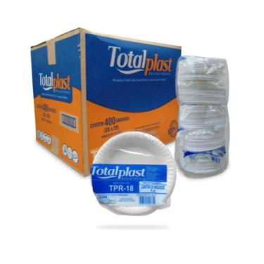 Imagem de Prato Descartavel De Isopor (18 Cm.)  C/ 20 Un.